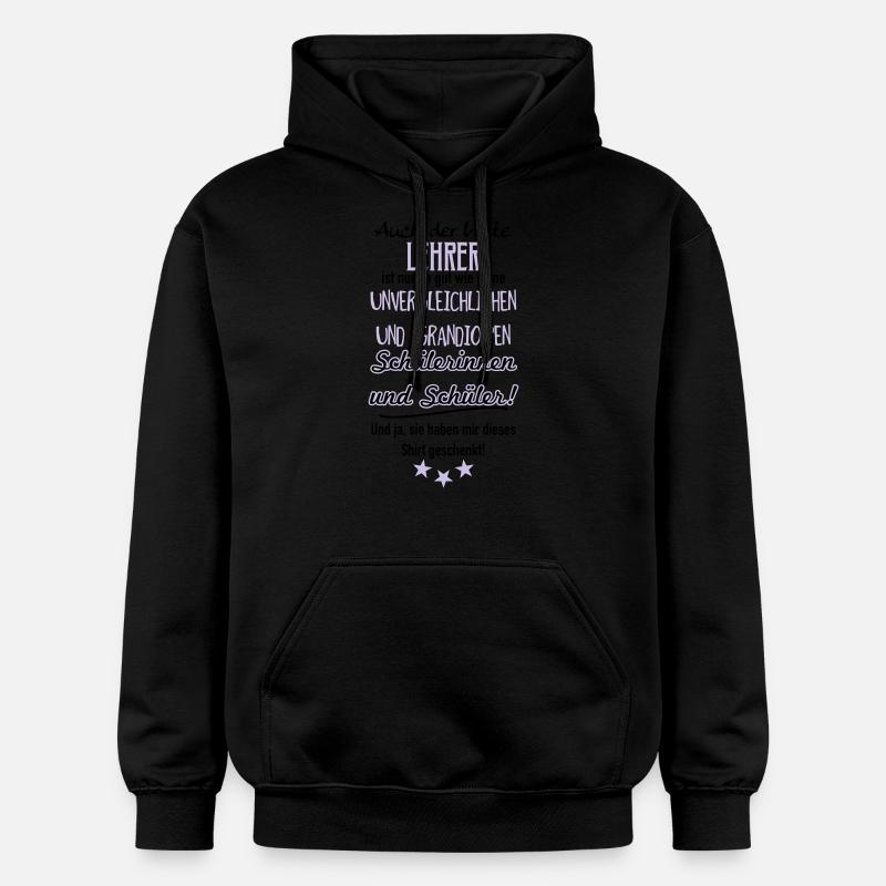 Bester Lehrer Shirt - Gildan Unisex Softstyle® Midweight Hoodie - Schwarz