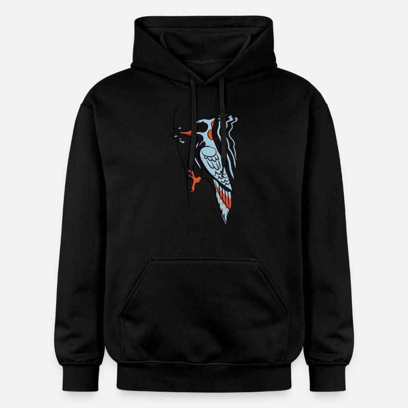 Specht hackt rum - Gildan Unisex Softstyle® Midweight Hoodie - Schwarz