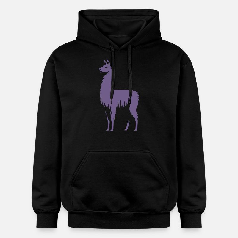 Silhouette de lama - Sweat à capuche Softstyle® Gildan Unisexe - noir