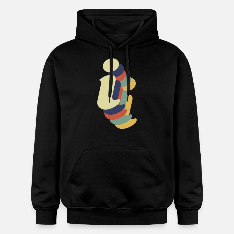 Lettre i rétro - Sweat à capuche Softstyle® Gildan Unisexe - noir