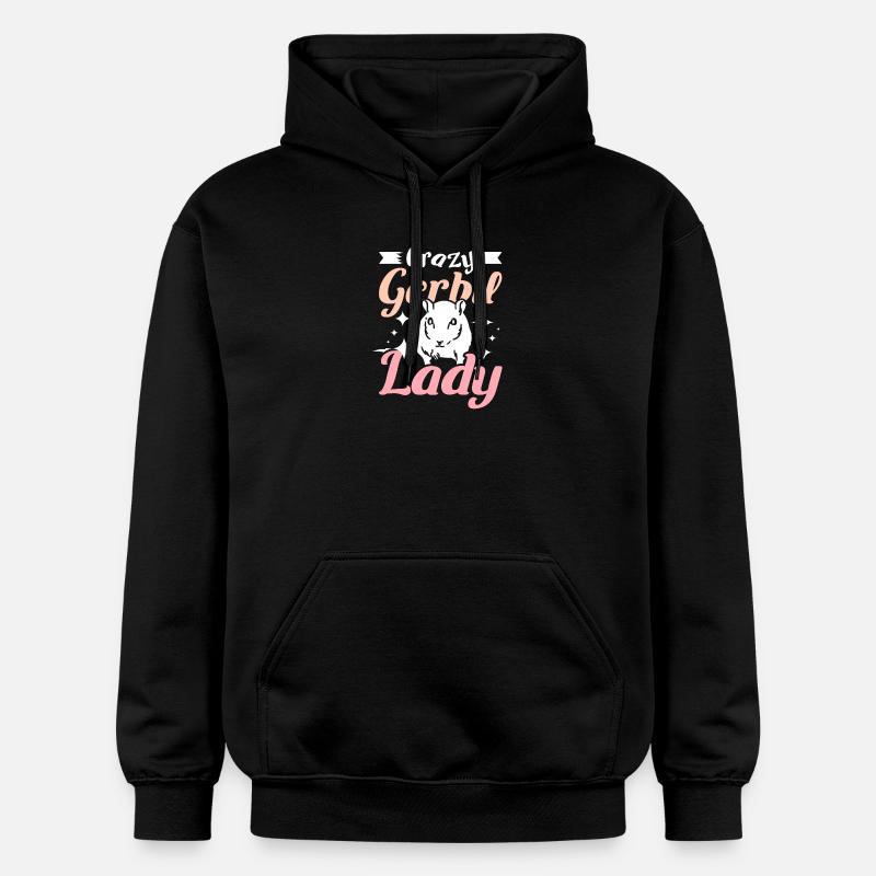 Dame folle de gerbilles - Sweat à capuche Softstyle® Gildan Unisexe - noir