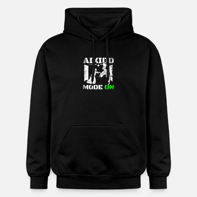 Mode Aïkido activé - Sweat à capuche Softstyle® Gildan Unisexe - noir