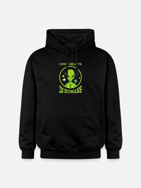 UFO, flying saucer, UFO - Gildan Unisex Softstyle® Midweight Hoodie - black