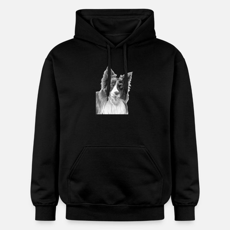 Border collie n°3 - Sweat à capuche Softstyle® Gildan Unisexe - noir