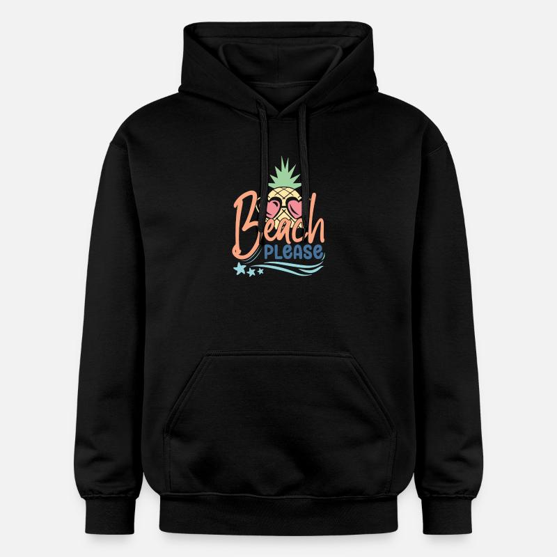 Plage s’il vous plaît - Sweat à capuche Softstyle® Gildan Unisexe - noir