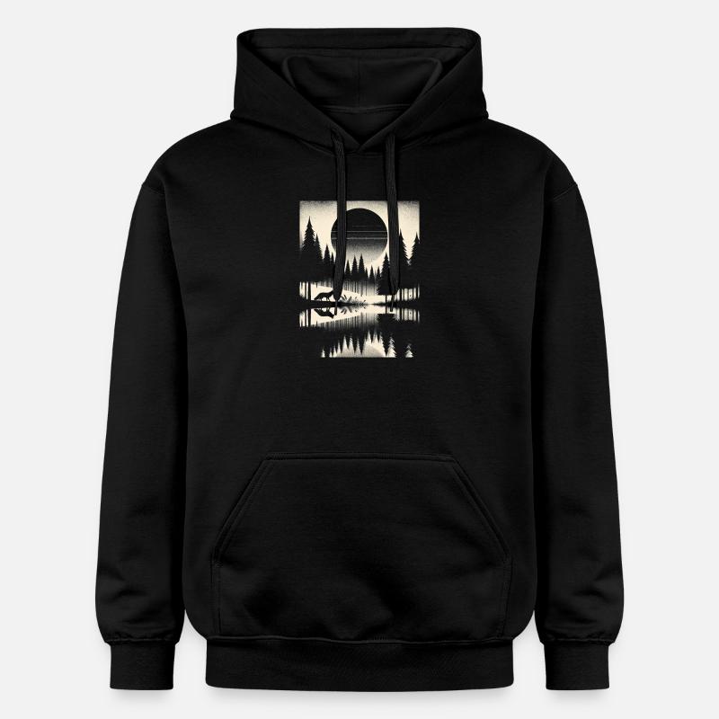 FUCHS IM WALD - Gildan Unisex Softstyle® Midweight Hoodie - Schwarz