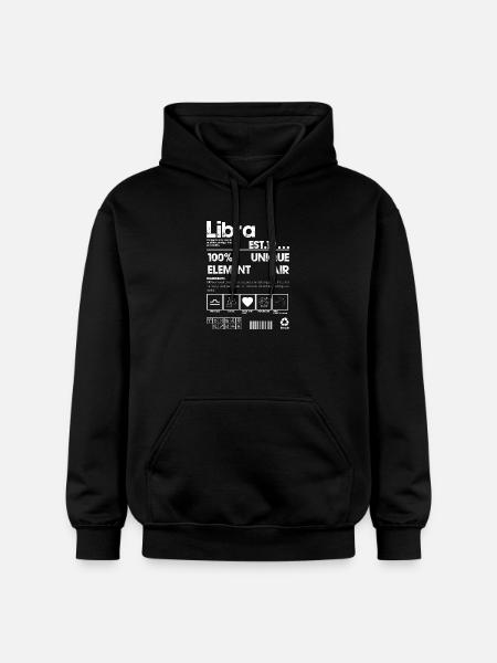 Libra Air Zodiac Fusion - Gildan Unisex Softstyle® Midweight Hoodie - black