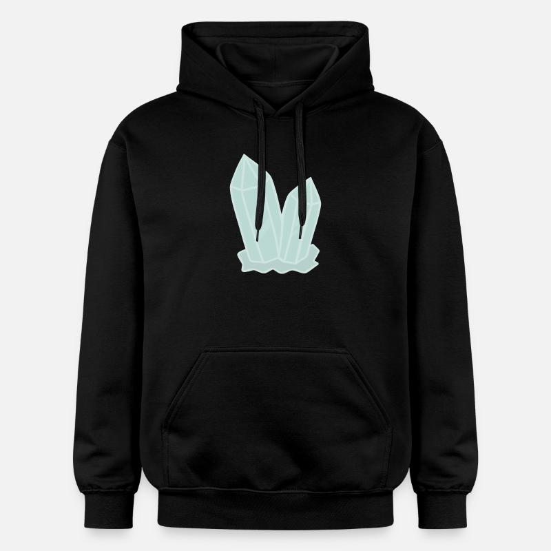 Illustration de géode d’amas de cristal - Sweat à capuche Softstyle® Gildan Unisexe - noir