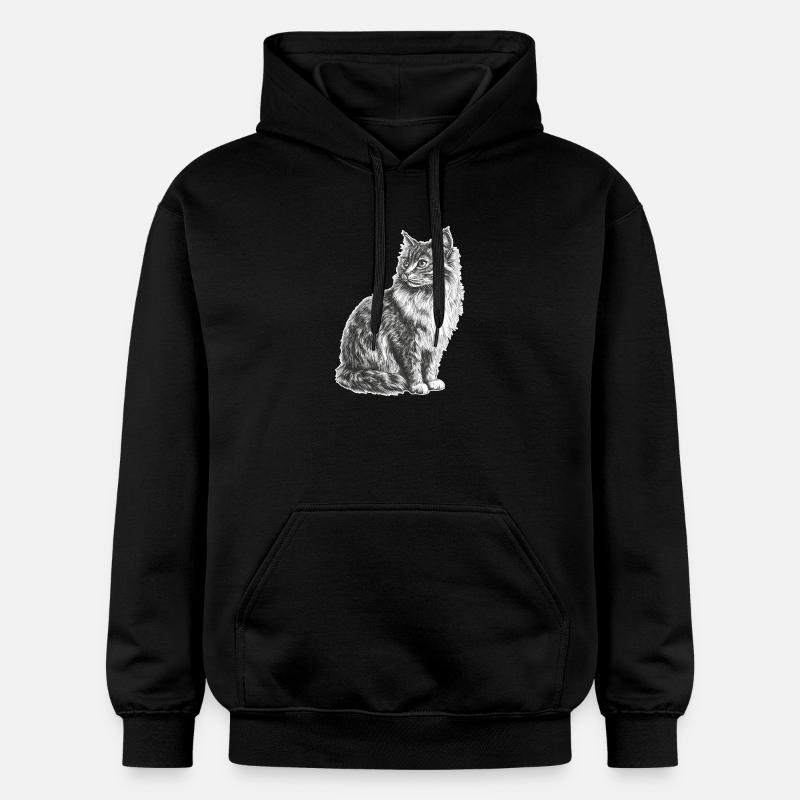 Chat - Sweat à capuche Softstyle® Gildan Unisexe - noir