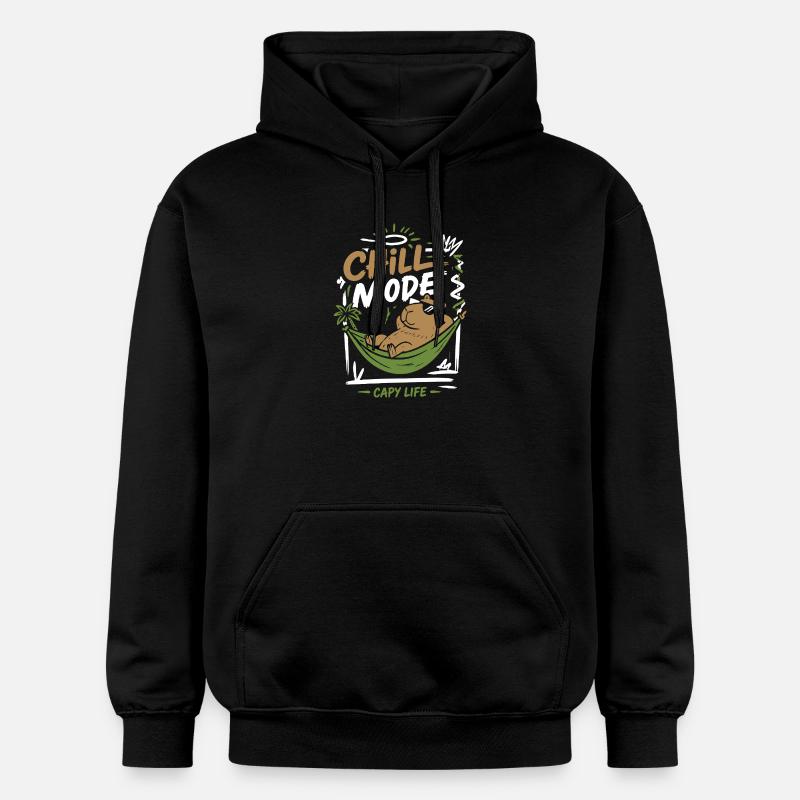 Chill Mode Capy Life - Sweat à capuche Softstyle® Gildan Unisexe - noir