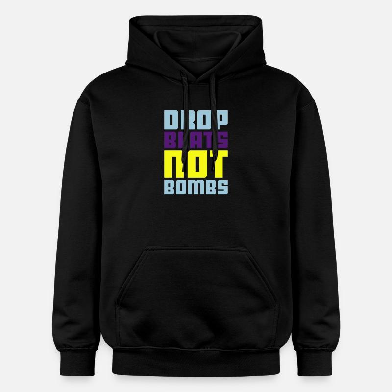 drop beats not bombs - Sweat à capuche Softstyle® Gildan Unisexe - noir