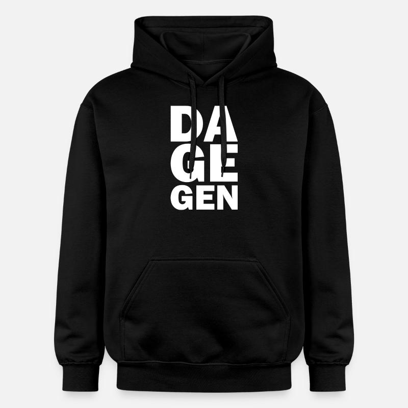 Dagegen - Gildan Unisex Softstyle® Midweight Hoodie - Schwarz