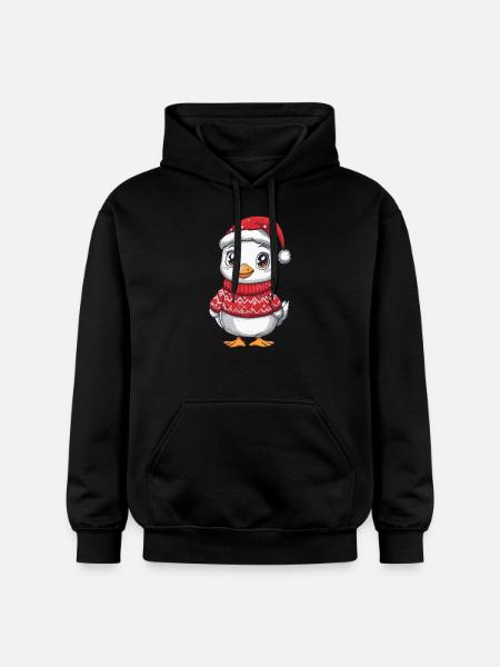 Gans Weihnachten Comic - Gildan Unisex Softstyle® Midweight Hoodie - Schwarz