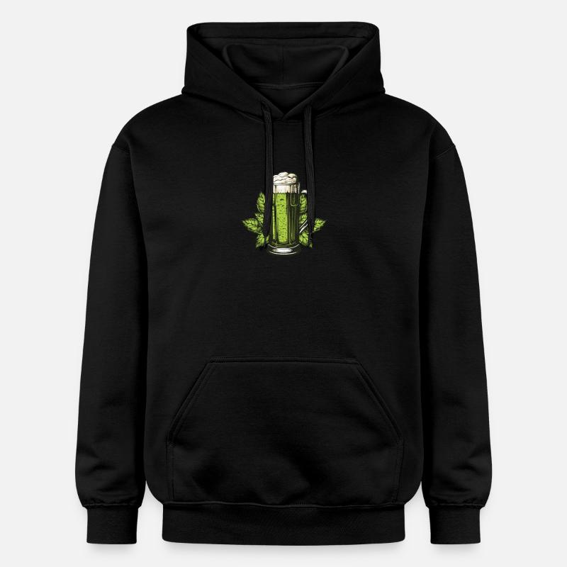 Houblon en verre à bière - Sweat à capuche Softstyle® Gildan Unisexe - noir