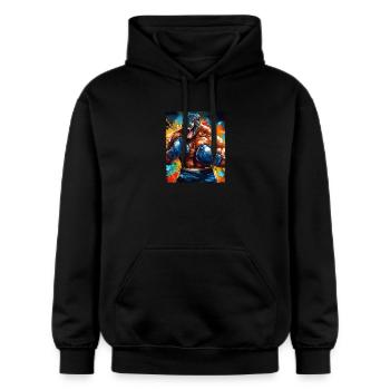 Alligator Boxer Boxen Beast Boxing - Gildan Unisex Softstyle® Midweight Hoodie - Schwarz - Vorne - Marisol (170cm) & Nik (191cm)