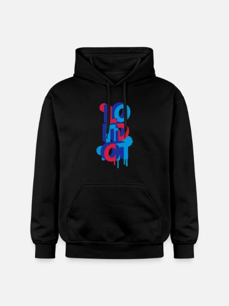 London in 3D letters - Gildan Unisex Softstyle® Midweight Hoodie - black