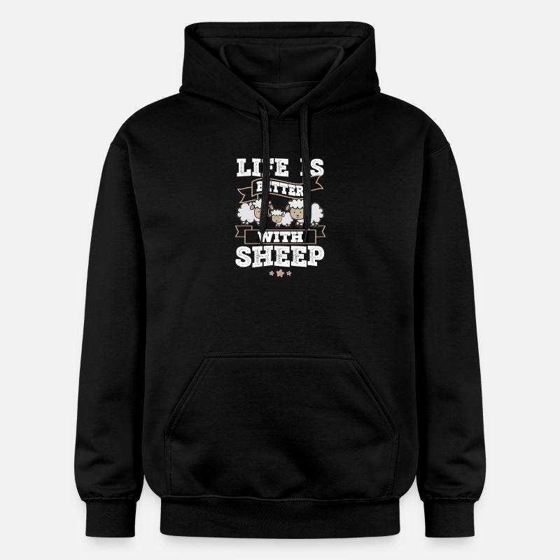 Mouton - Sweat à capuche Softstyle® Gildan Unisexe - noir