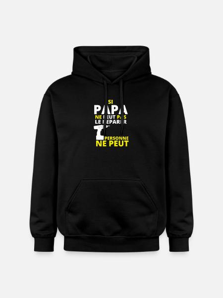 bricoleur, bricoleur, bricolage - Sweat à capuche Softstyle® Gildan Unisexe - noir