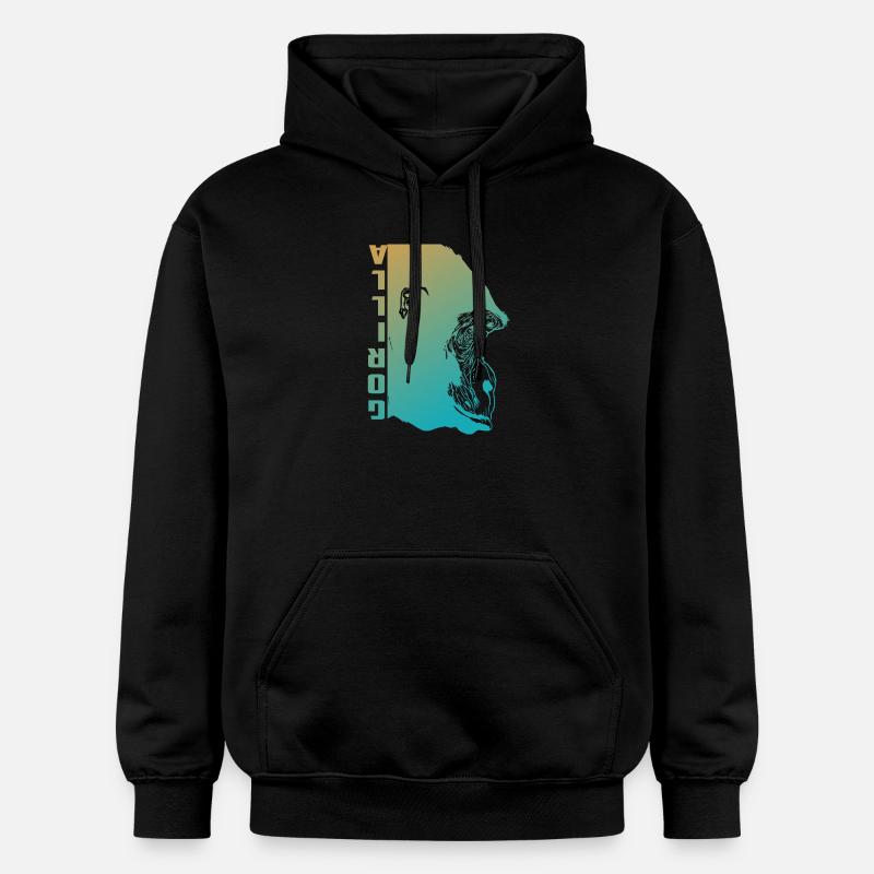 Visage de gorille - Sweat à capuche Softstyle® Gildan Unisexe - noir