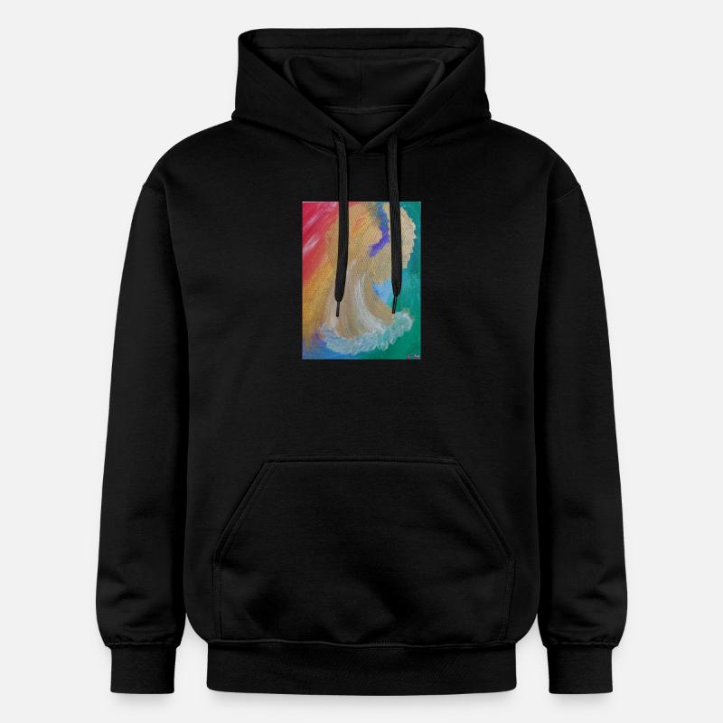 Regenbogenengel - Engel des Einklangs - Engelbild - Gildan Unisex Softstyle® Midweight Hoodie - Schwarz