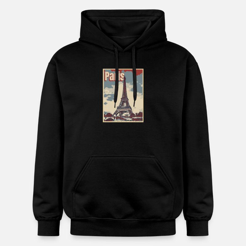 Paris Ville de l’amour - Sweat à capuche Softstyle® Gildan Unisexe - noir