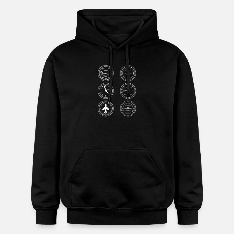 Instruments d’aéronef - Sweat à capuche Softstyle® Gildan Unisexe - noir