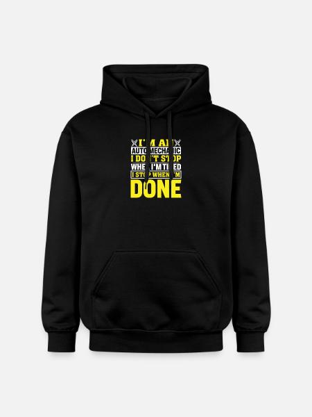 Motivational saying for car mechanics - Gildan Unisex Softstyle® Midweight Hoodie - black