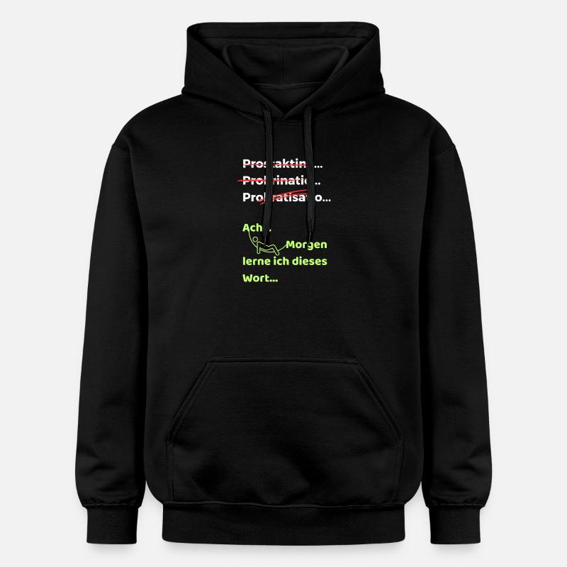Prokrastination Witz lustiger Spruch Hängematte - Gildan Unisex Softstyle® Midweight Hoodie - Schwarz
