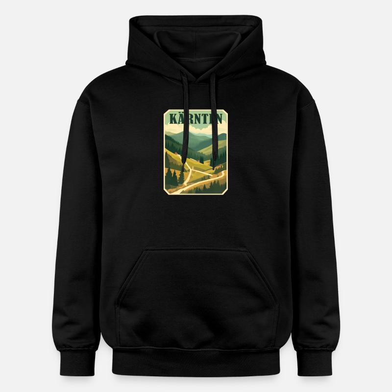 Motif rétro Carinthie - Sweat à capuche Softstyle® Gildan Unisexe - noir