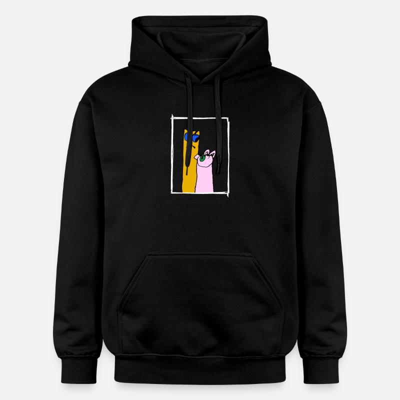 Cochon vs Frise française - Sweat à capuche Softstyle® Gildan Unisexe - noir
