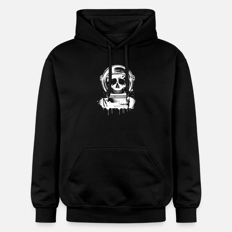 Graffiti crâne d’astronautes grungy - Sweat à capuche Softstyle® Gildan Unisexe - noir