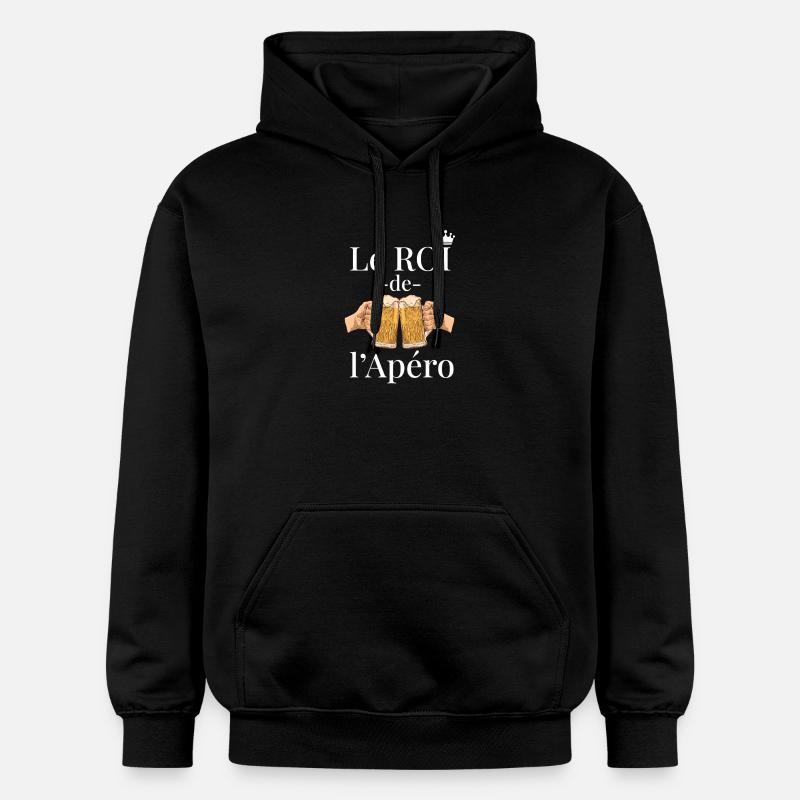 Roi de l’Apéro Cadeau Drôle d’Apéritif - Sweat à capuche Softstyle® Gildan Unisexe - noir