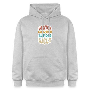 Appointment as a bricklayer - Gildan Unisex Softstyle® Midweight Hoodie - light heather grey - Front - Liana (172cm) & Jaron (178cm)