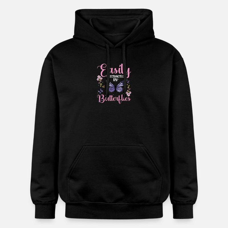 Facilement des papillons - Sweat à capuche Softstyle® Gildan Unisexe - noir