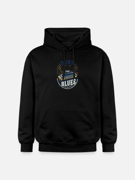 Instrument Harmonica Blues Music Musicians - Gildan Unisex Softstyle® Midweight Hoodie - black