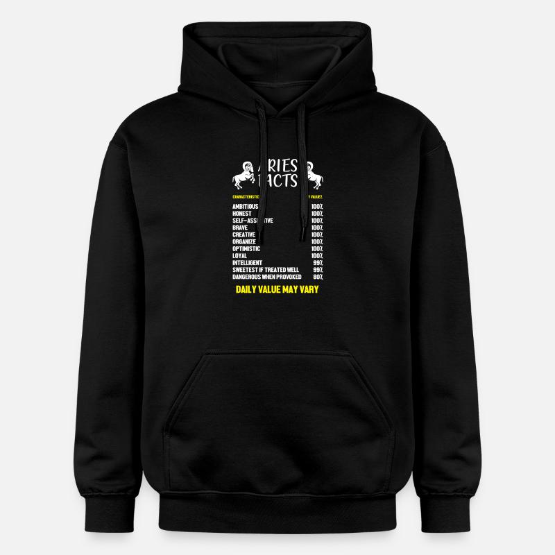Sternzeichen Widder - Gildan Unisex Softstyle® Midweight Hoodie - Schwarz