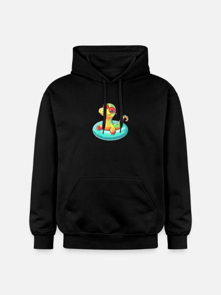 Dinosaur brontosaurus Comic Cool - Gildan Unisex Softstyle® Midweight Hoodie - black