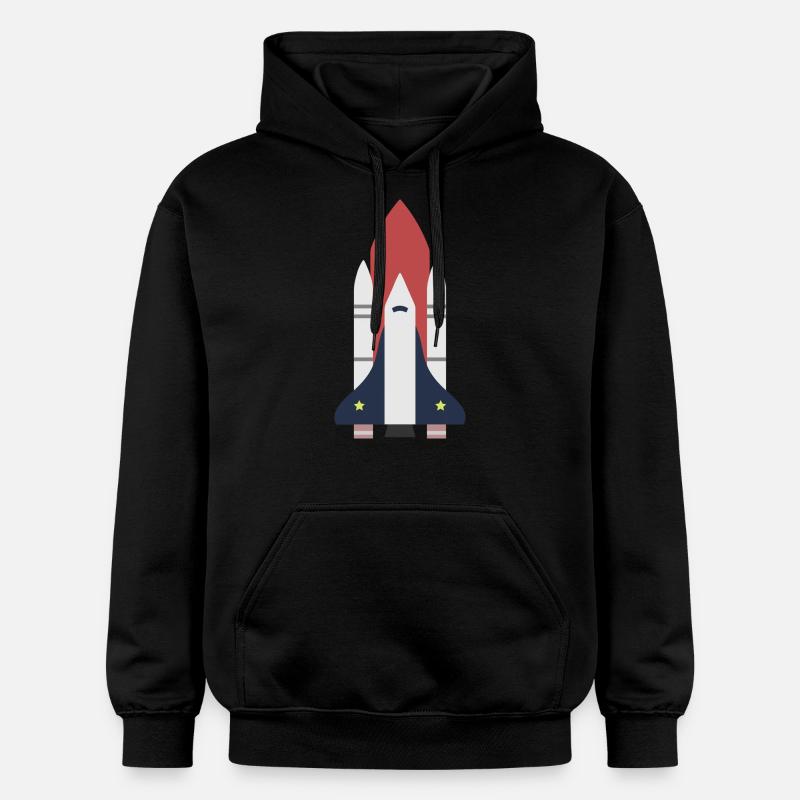 Rocket space gift idea - Gildan Unisex Softstyle® Midweight Hoodie - black