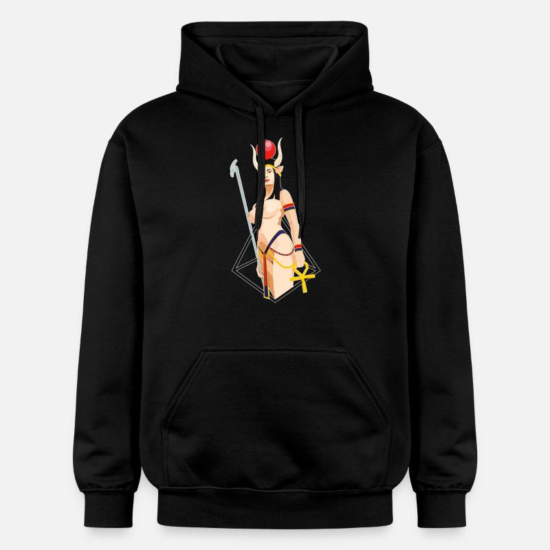 HATHOR (Déesse égyptienne) - Sweat à capuche Softstyle® Gildan Unisexe - noir