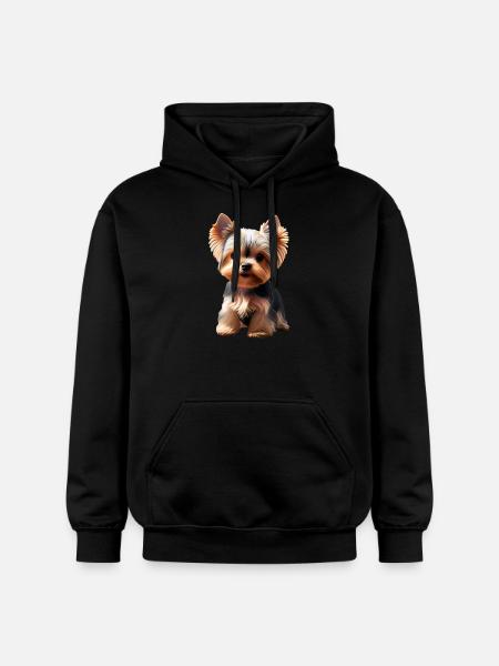 Dog - Yorkshire Terrier - Gildan Unisex Softstyle® Midweight Hoodie - black