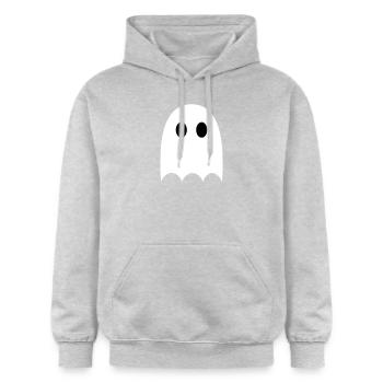 Gespenst - Gildan Unisex Softstyle® Midweight Hoodie - Hellgrau meliert - Vorne - Liana (172cm) & Jaron (178cm)