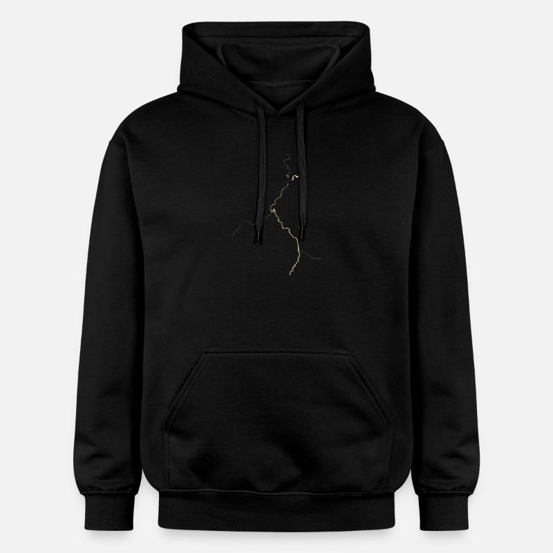Veines dorées sur noir - Sweat à capuche Softstyle® Gildan Unisexe - noir