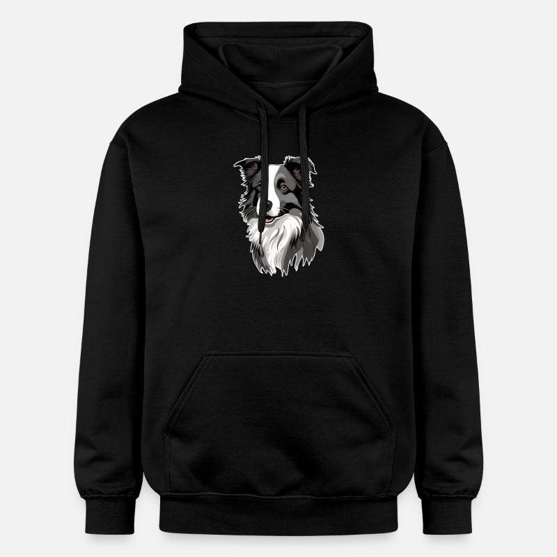 chien border collie - Sweat à capuche Softstyle® Gildan Unisexe - noir