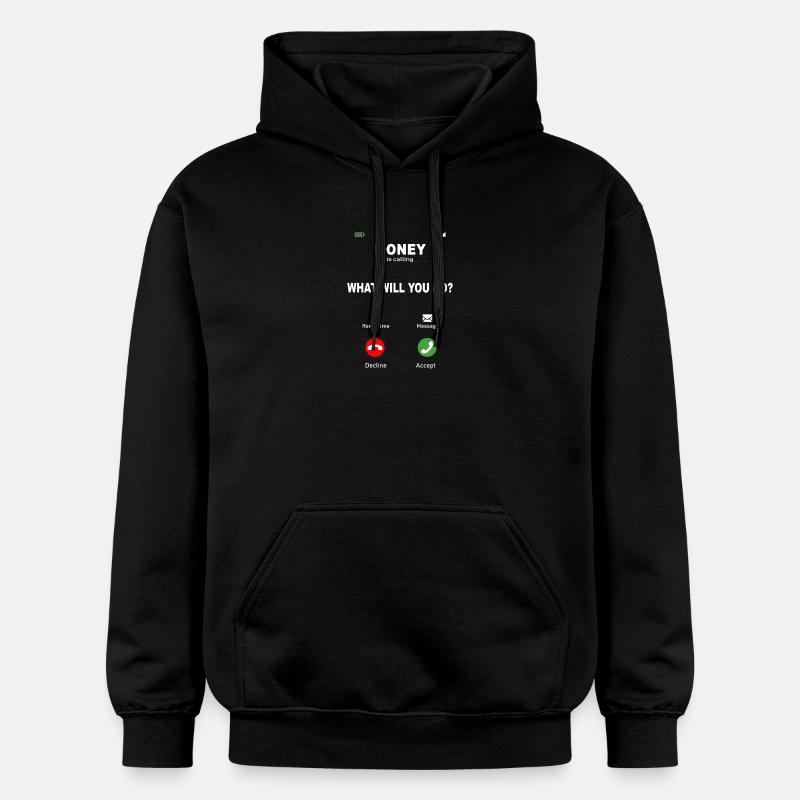 L’argent appelle – Conception des motivations - Sweat à capuche Softstyle® Gildan Unisexe - noir