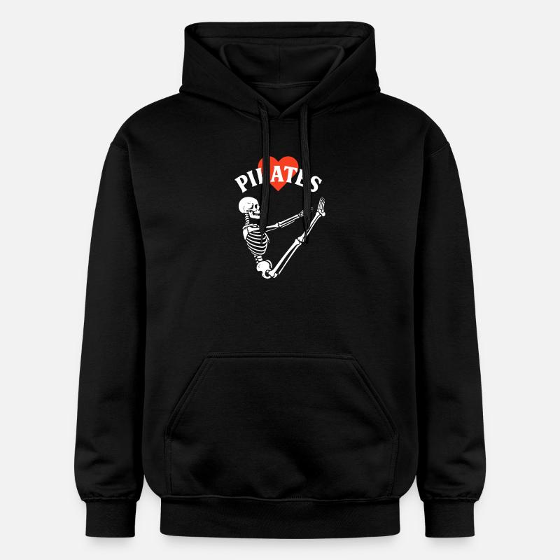 Cœur de squelette de Pilates - Sweat à capuche Softstyle® Gildan Unisexe - noir