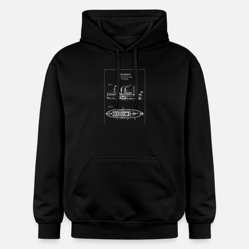 Bateau à vapeur Steamprint Steamship - Sweat à capuche Softstyle® Gildan Unisexe - noir