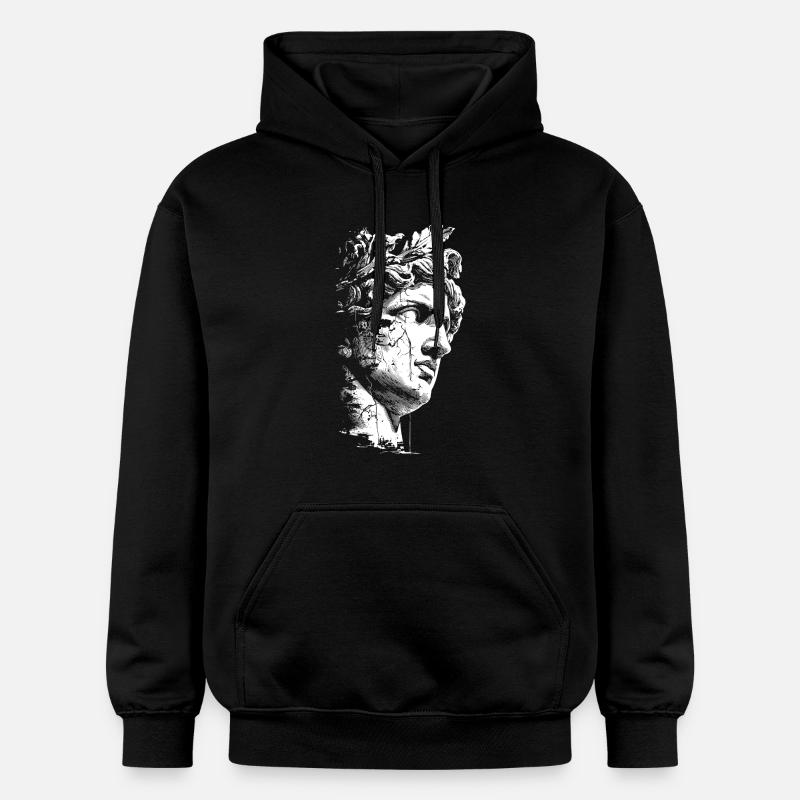 Statue grecque antique - Art classique - Sweat à capuche Softstyle® Gildan Unisexe - noir