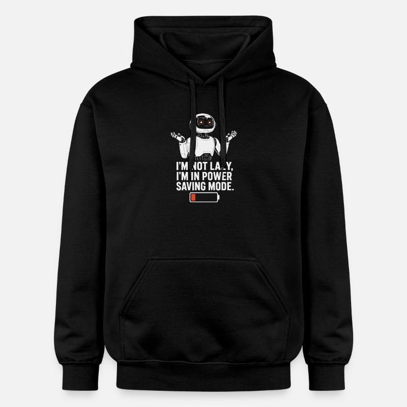 Power Saving Mode Robot - Gildan Unisex Softstyle® Midweight Hoodie - black