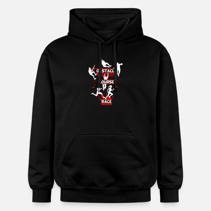 Course d’obstacles – Conception d’obstacles en ligne - Sweat à capuche Softstyle® Gildan Unisexe - noir