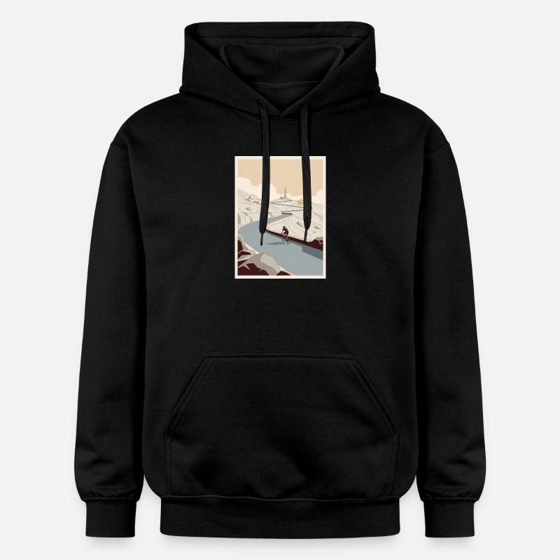 La Grimpe — Souvenir du cyclisme - Sweat à capuche Softstyle® Gildan Unisexe - noir